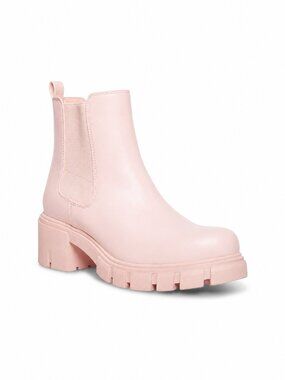 Madden Girl Tessa Blush Pink Lug Sole Chelsea Boots 9.5 New